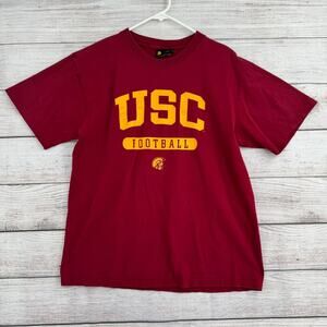 Vintage Y2K USC Football Team Trojan T-Shirt Adult Large Maroon Gold Made in USA